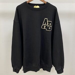 Anine Bing Black and Cream Logo Sweatshirt